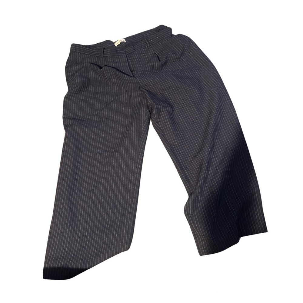 Abercrombie & Fitch Navy Pinstripe Trousers – Curve Love, Size 35/20